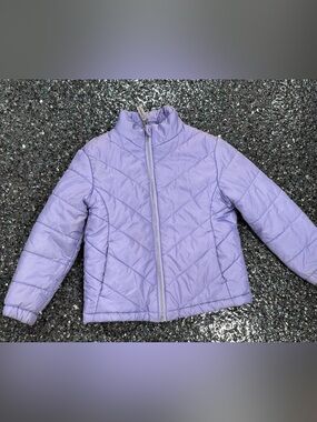 ZeroXposur Girls Purple Quilted Puffer Jacket Full Zip Size 4/5